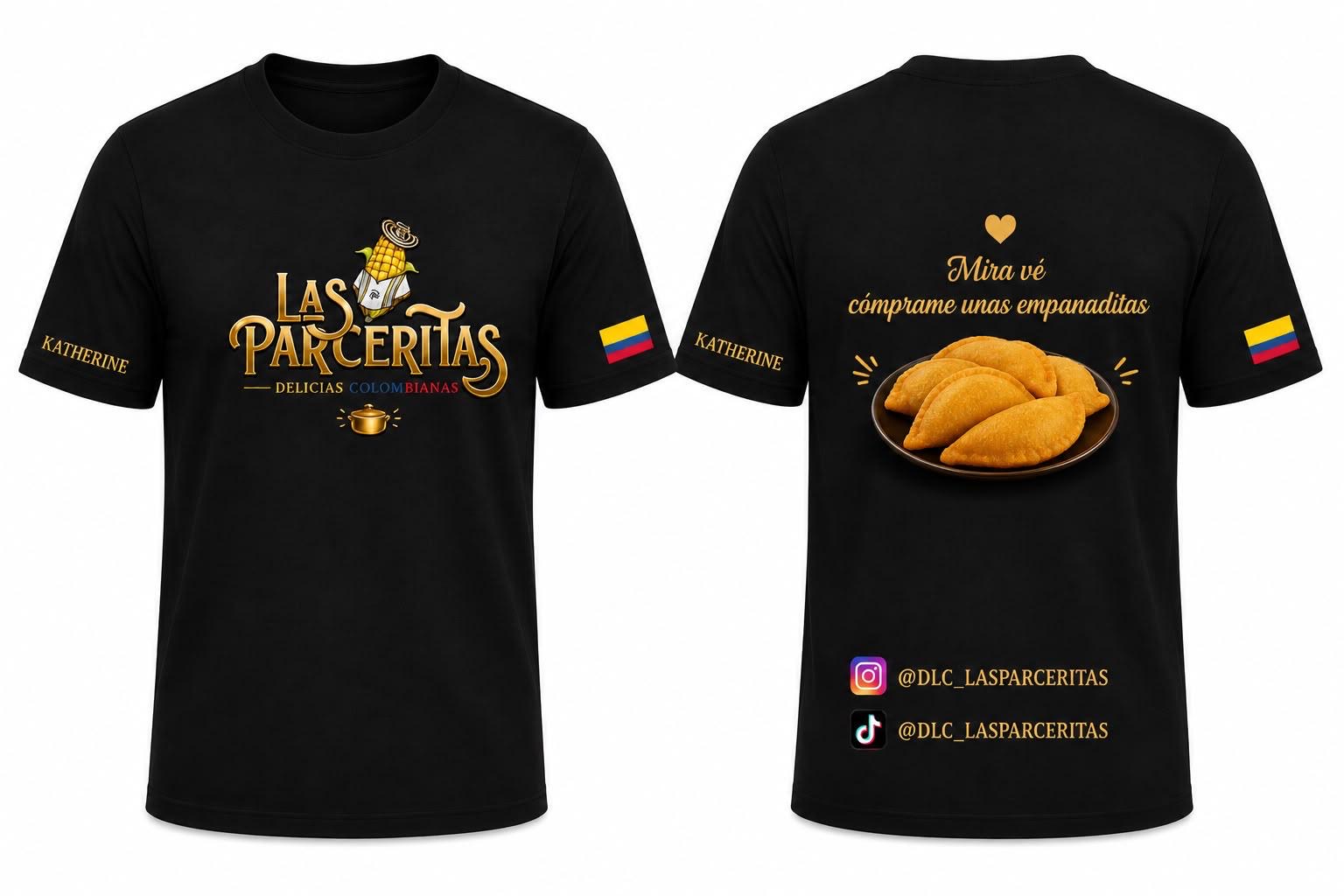 Camiseta Las Parceritas personalizada para negocio