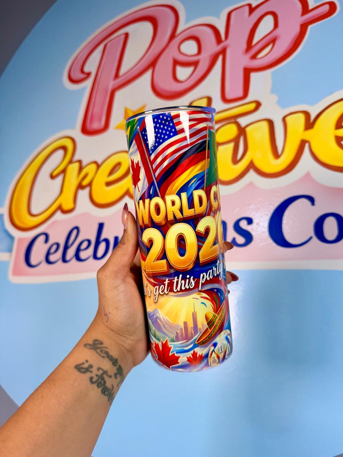 Tumbler Mundial 2026 · multibandera