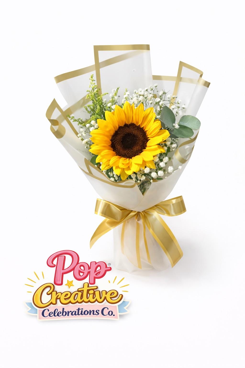 Ramo de girasol para el Día de las Flores Amarillas realizado por POP